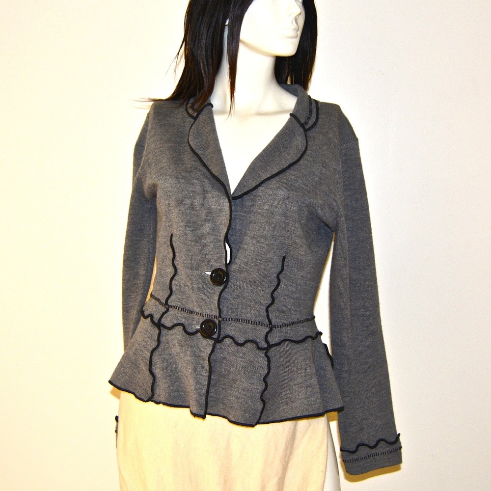 Nine West Gray Merino Wool Sweater